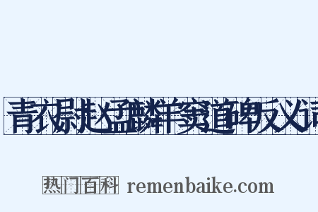 青衣尉赵孟麟羊窦道碑反义词是什么意思的图片